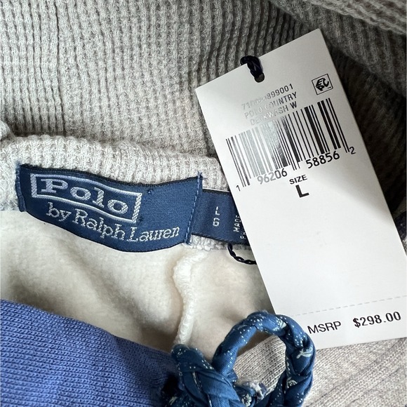 Polo Ralph Lauren Hoodie Polo Country Patchwork Multi Logo Mens Large Dry Goods - Picture 11 of 13